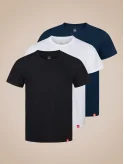 AGEN Výhodná sada 3 pánskych tričiek čierne, navy, biele