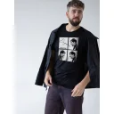 PECKOVÁ Pánske tričko AGEN čierne Kvartet