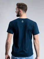 MISTŘI Pánske tričko AGEN navy chrbát M