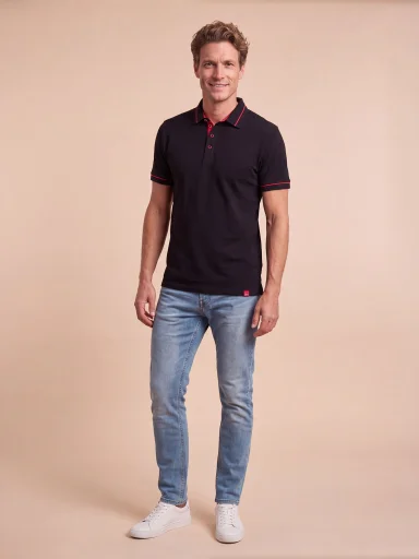 SPARKS Výhodná sada 2 pánskych polokošieľ navy-sv.modrá a čierna-červená 3XL