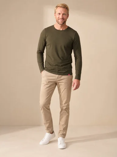 CALI Pánske tričko dark khaki