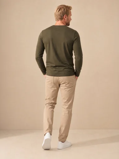 CALI Pánske tričko dark khaki