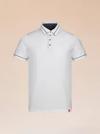SPARKS Pánska polokošeľa biela/jeans blue M
