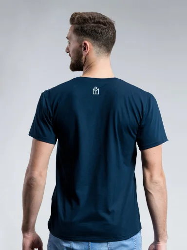 MISTŘI Pánske tričko AGEN navy chrbát XL