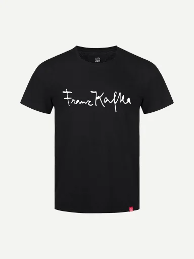 KAFKA Pánske tričko AGEN čierne Podpis
