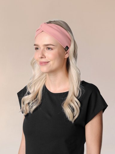 ČELENKA turbanová svetlo ružová