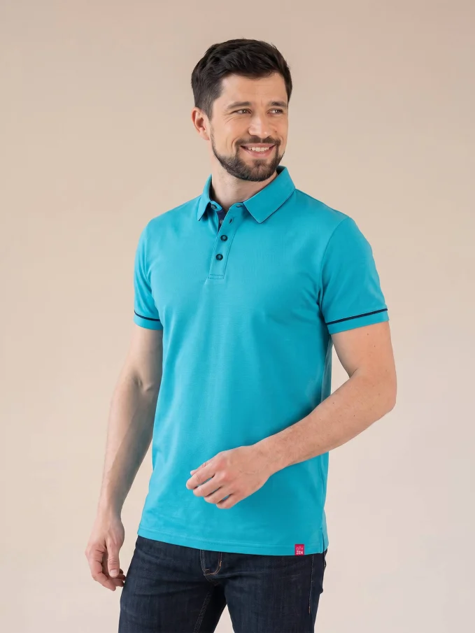ANTONY Pánska polokošeľa azúrová/NAVY