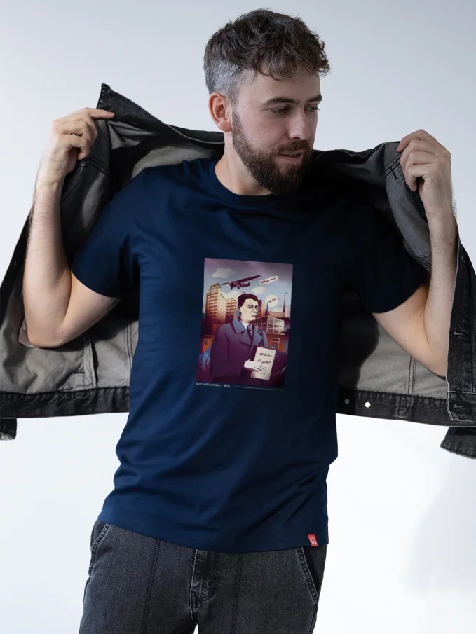 BAŤA Pánske tričko AGEN navy 3XL