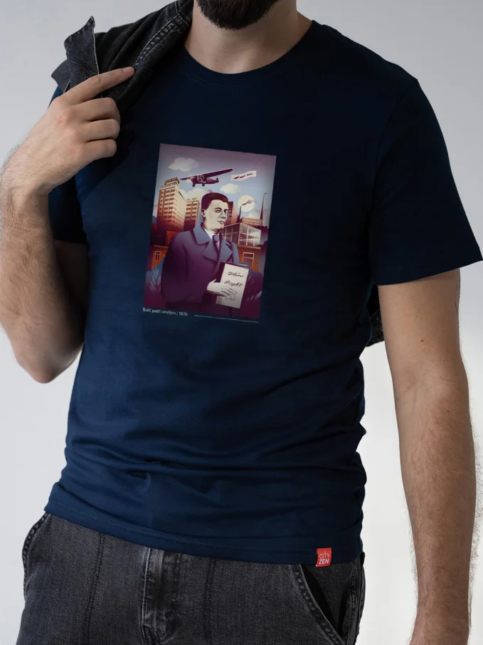 BAŤA Pánske tričko AGEN navy 3XL