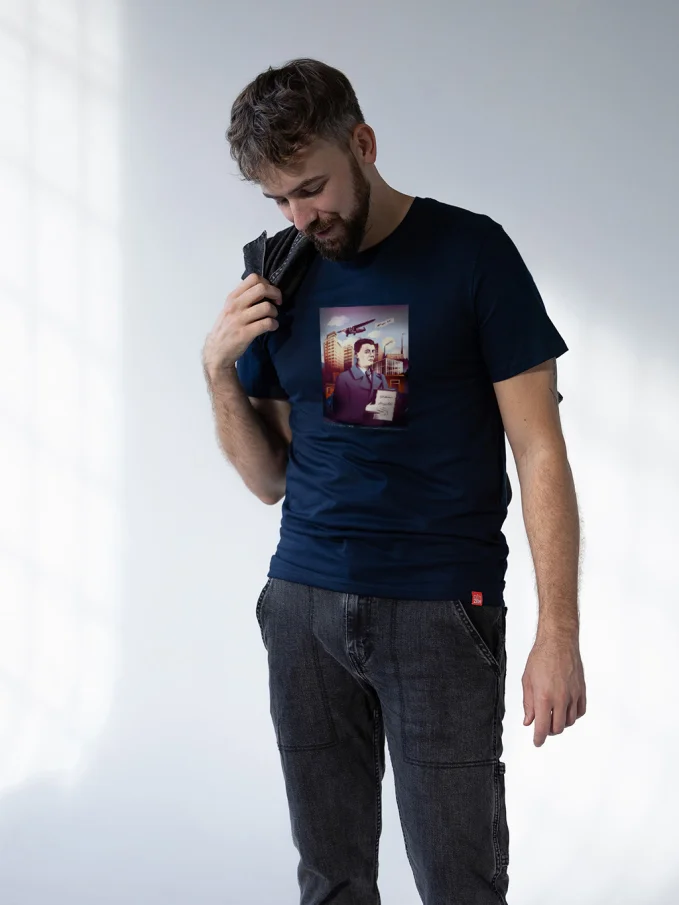 BAŤA Pánske tričko AGEN navy 3XL
