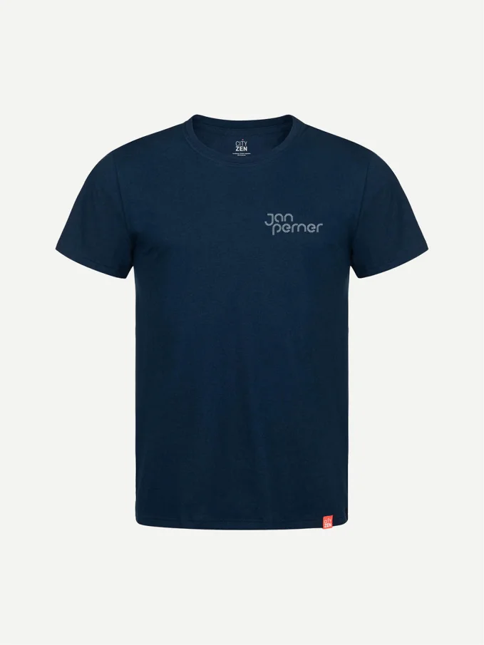 PERNER Pánske tričko AGEN navy, Koľaje L