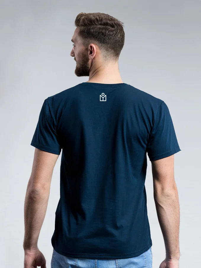 MISTŘI Pánske tričko AGEN navy chrbát XL