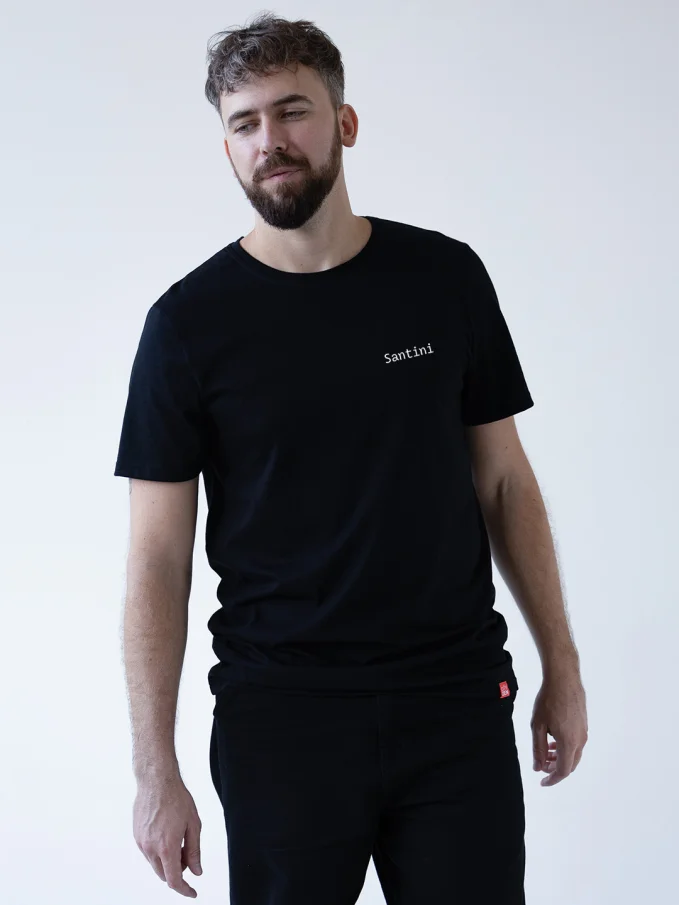 SANTINI Pánske tričko AGEN čierne Půdorys