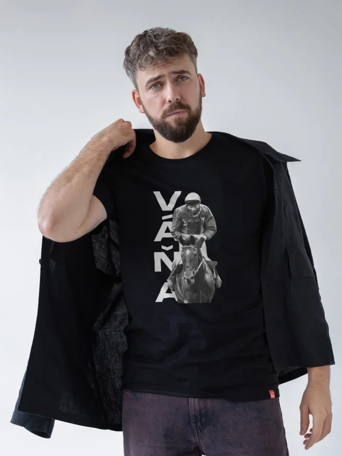 VÁŇA Pánske tričko AGEN čierne Vítěz