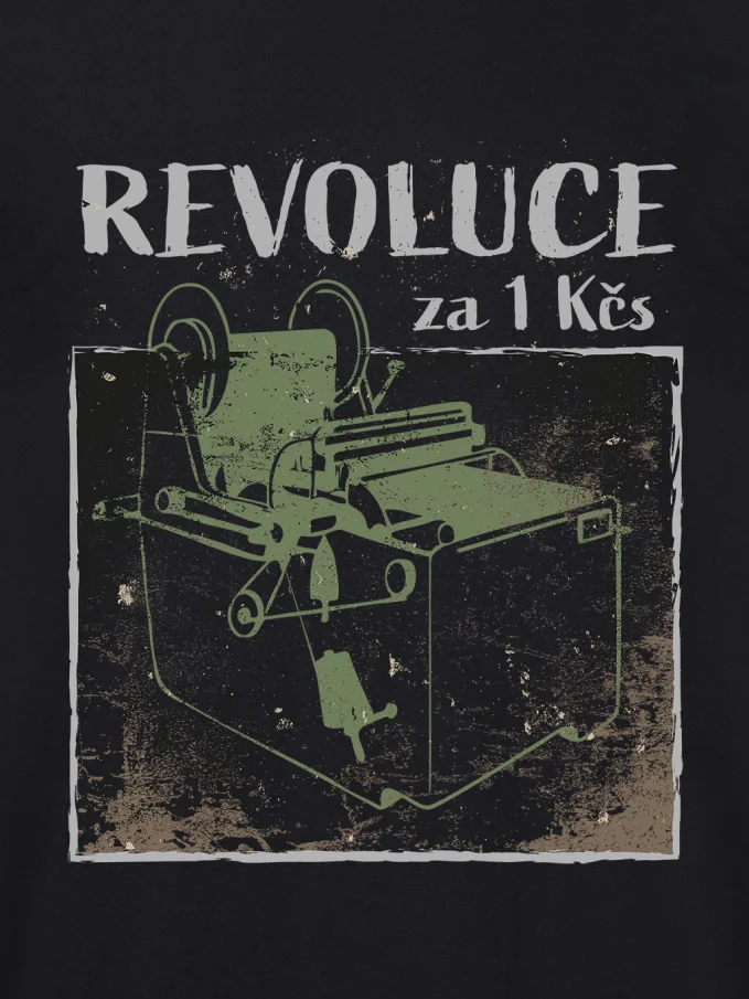 SVATÝ Pánske tričko AGEN čierne Revolúcia S