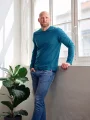 DENVER Pánske tričko modrozelené 3XL