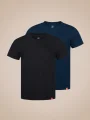 AGEN Výhodná sada 2 pánskych tričiek čierne, navy 5XL