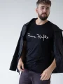 KAFKA Pánske tričko AGEN čierne Podpis