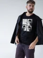 PECKOVÁ Pánske tričko AGEN čierne Kvartet 3XL